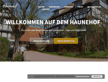 Tablet Screenshot of haunehof.de